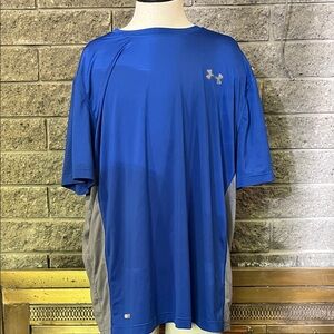 Under Armour Men's Short Sleeve Blue and Gray Tee